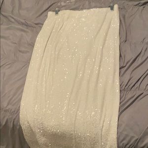 sequence midi skirt